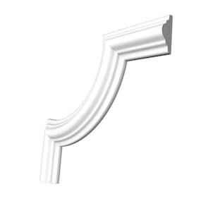 Canto Decorativo Para Boiserie Bw11 em Poliestireno 4 Unidades Branco