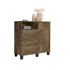 Cômoda Ímola 1 Porta e 3 Gavetas Amadeirado – RV Móveis