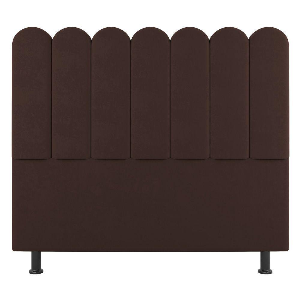 Cabeceira Cama Box Casal Queen Size Lana 160cm Sintético Marrom - Abmaza