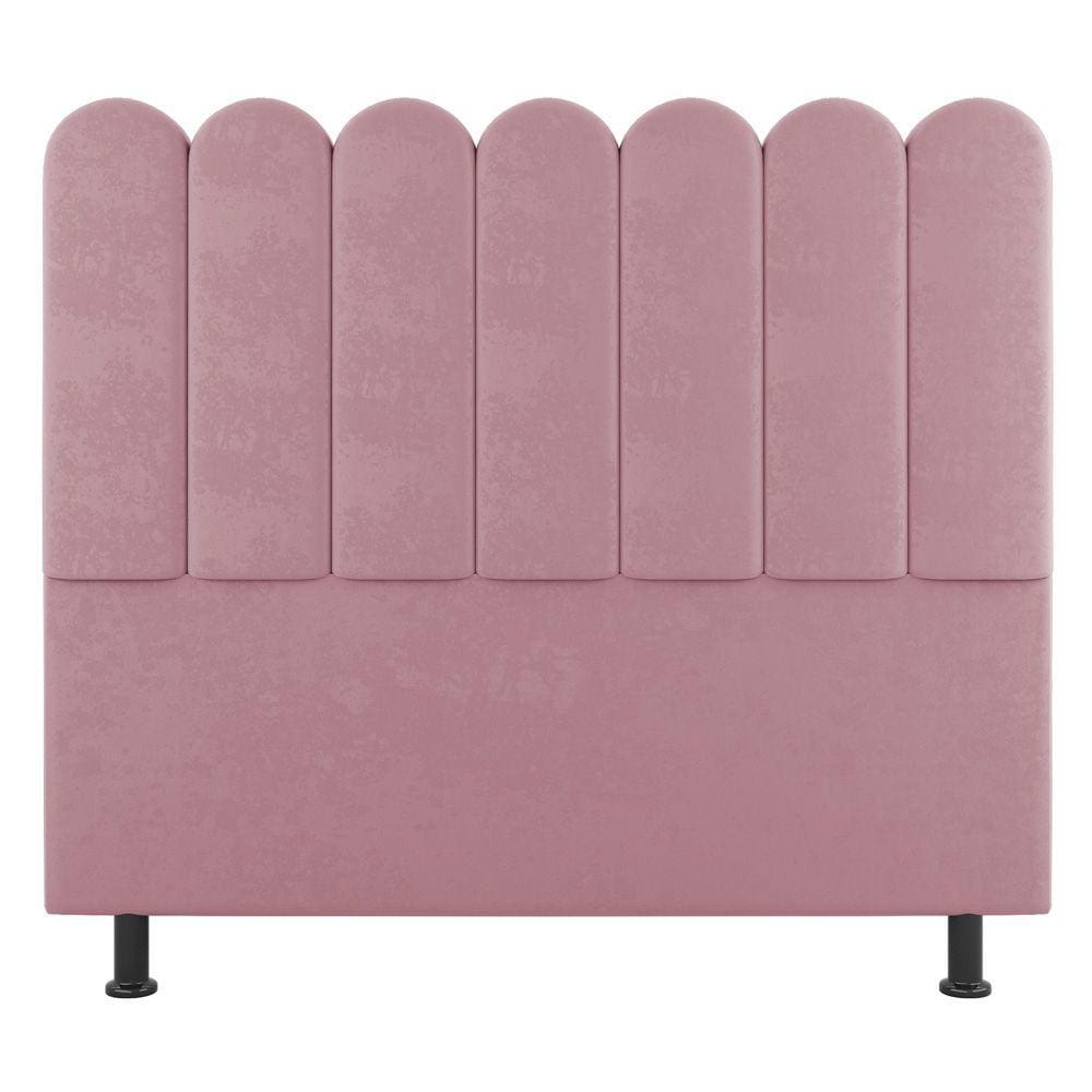 Cabeceira Cama Box Casal Queen Size Lana 160cm Suede Rosê - Abmaza