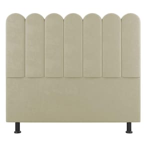 Cabeceira Cama Box Casal Lana 140cm Sintético Bege - Abmaza