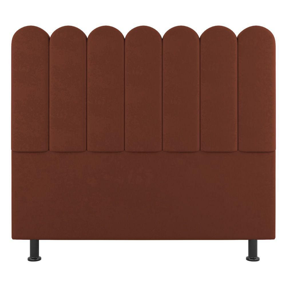 Cabeceira Cama Box Casal King Size Lana 195cm Suede Terracota - Abmaza