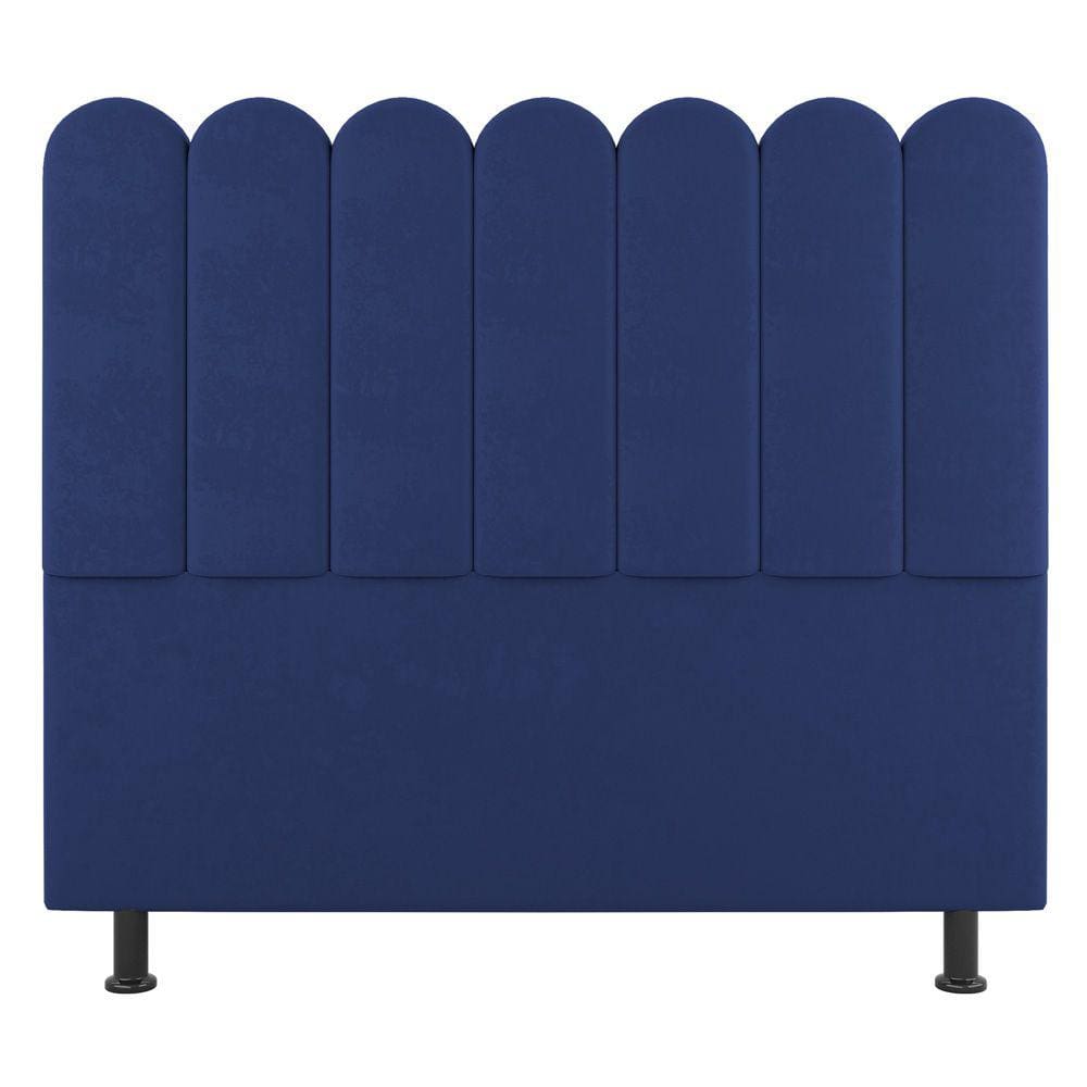 Cabeceira Cama Box Casal King Size Lana 195cm Suede Azul - Abmaza