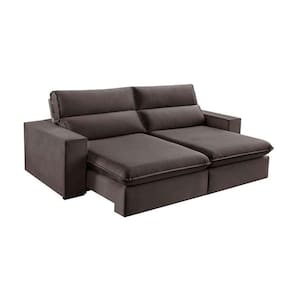 sofá 3 lugares retrátil e reclinável free veludo cinza 190 cm
