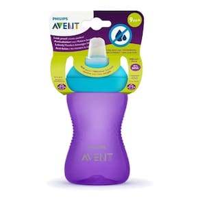 Copo De Transição Roxo Com Bico De Silicone 300ml Scf 802/02