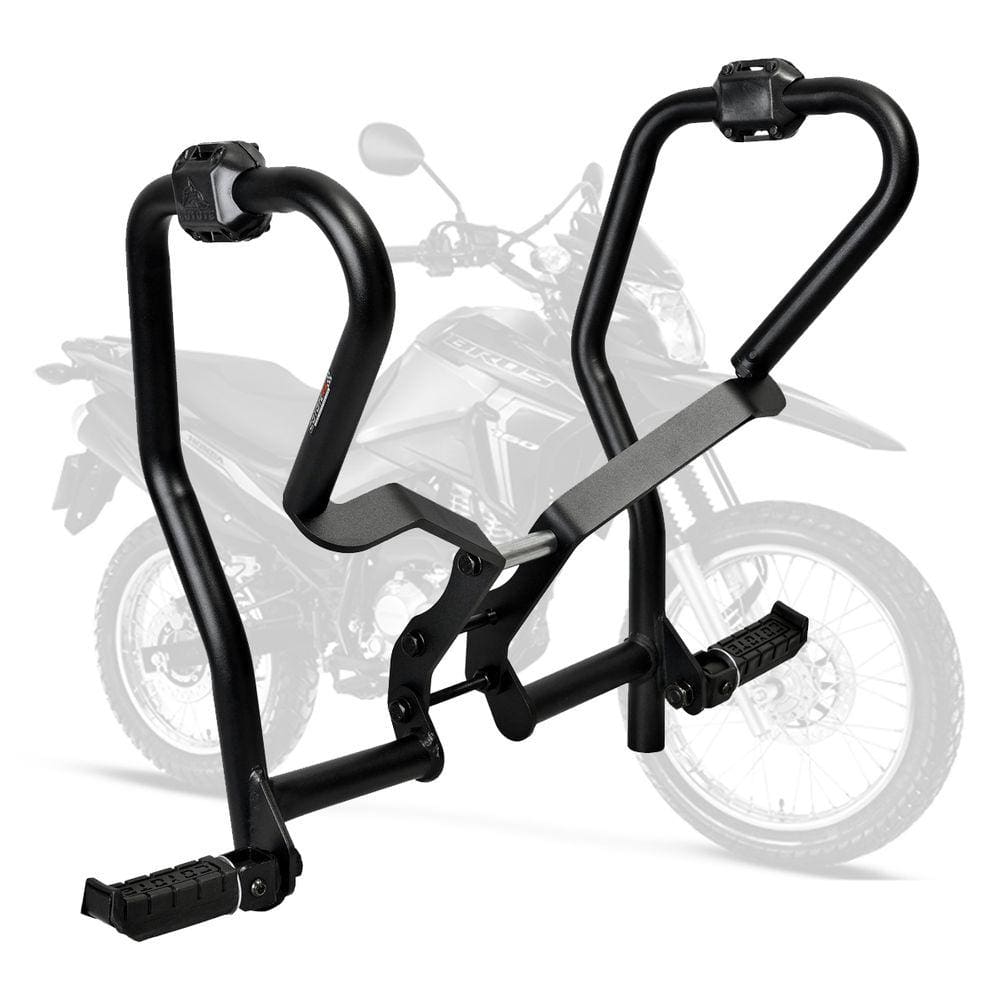 Protetor de Motor e Carenagem Coyote Preto com Pedais - Bros NX-R 160 ano 2022 em Diante - Honda