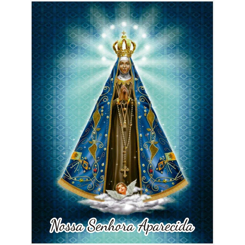 Quadro Nossa Sra. Aparecida MDF s/ Moldura (p/ Pendurar) - 30x40 cm