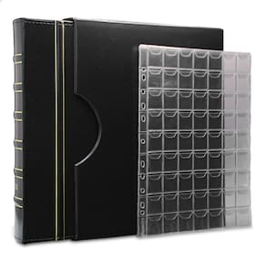 Álbum de Luxo Preto 20 Folhas para 1260 Moedas 3BZN G