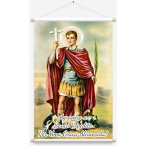 Banner Santo Expedito Graça Alcançada - 40x60 cm