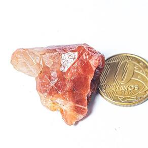 Cristal Quartzo Tangerina Bruto Natural Médio Classe B