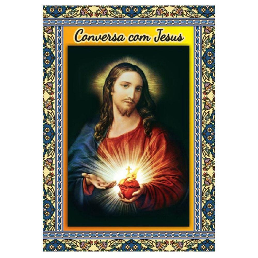 Oração Conversa com Jesus - Santinhos 7x10 cm 4000