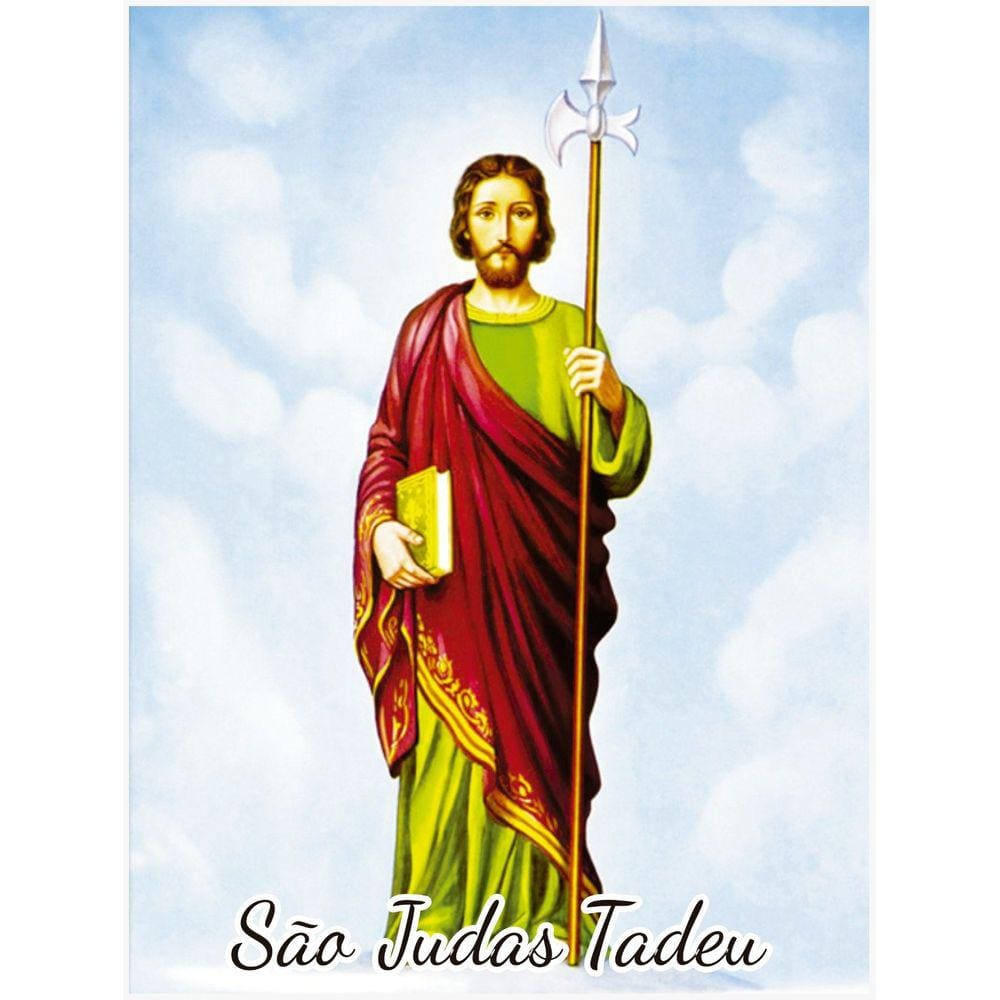 Quadro São Judas Tadeu MDF s/ Moldura (p/ Pendurar) - 30x40 cm