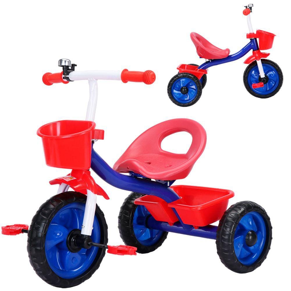 Triciclo Infantil Motoca Vermelha Sem Pedal Andador Passeio