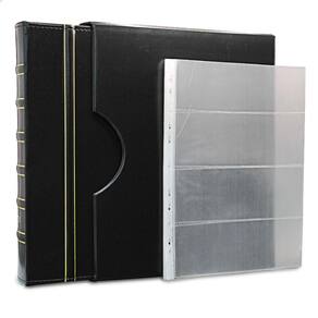 Álbum de Luxo Preto 50 Folhas PP para 200 Cédulas 3BZN G