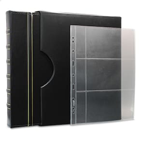 Álbum de Luxo Preto 10 Folhas c/ bolso p/ 30 Cédulas 3BZN G