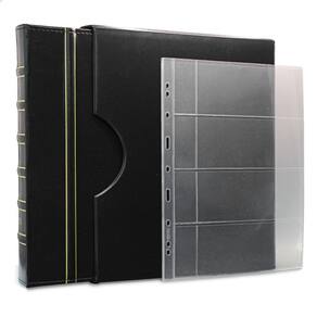 Álbum de Luxo Preto 40 Folhas c/ bolso p/ 160 Cédulas 3BZN G