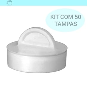Kit 50 Tampas Plástica Para Válvula Tanque Pia Escoamento