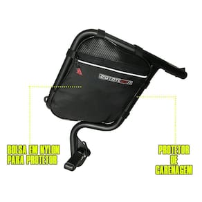 Protetor de Motor e Carenagem Coyote + Bolsa em Nylon (Lado Direito) - CB 500 X até 2019 - Honda