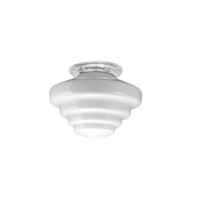 Globo Escada Plafon Vintage Classico Vidro Leitoso 17X24