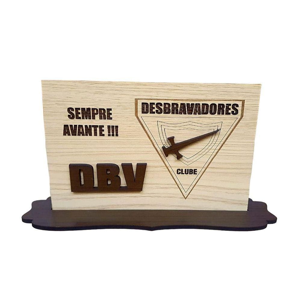 Placa Decorativa Desbravador Dbv Para Mesa