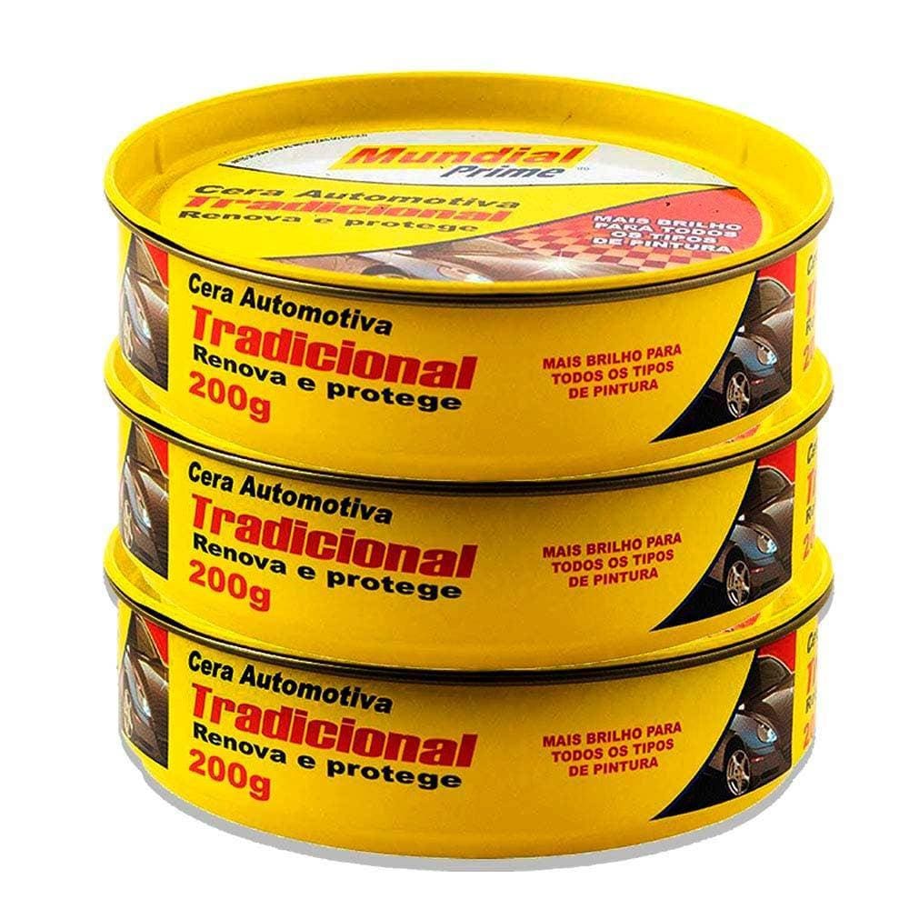 Cera Automotiva para Polimento 200G MUNDIAL 3 Unidades PRIME