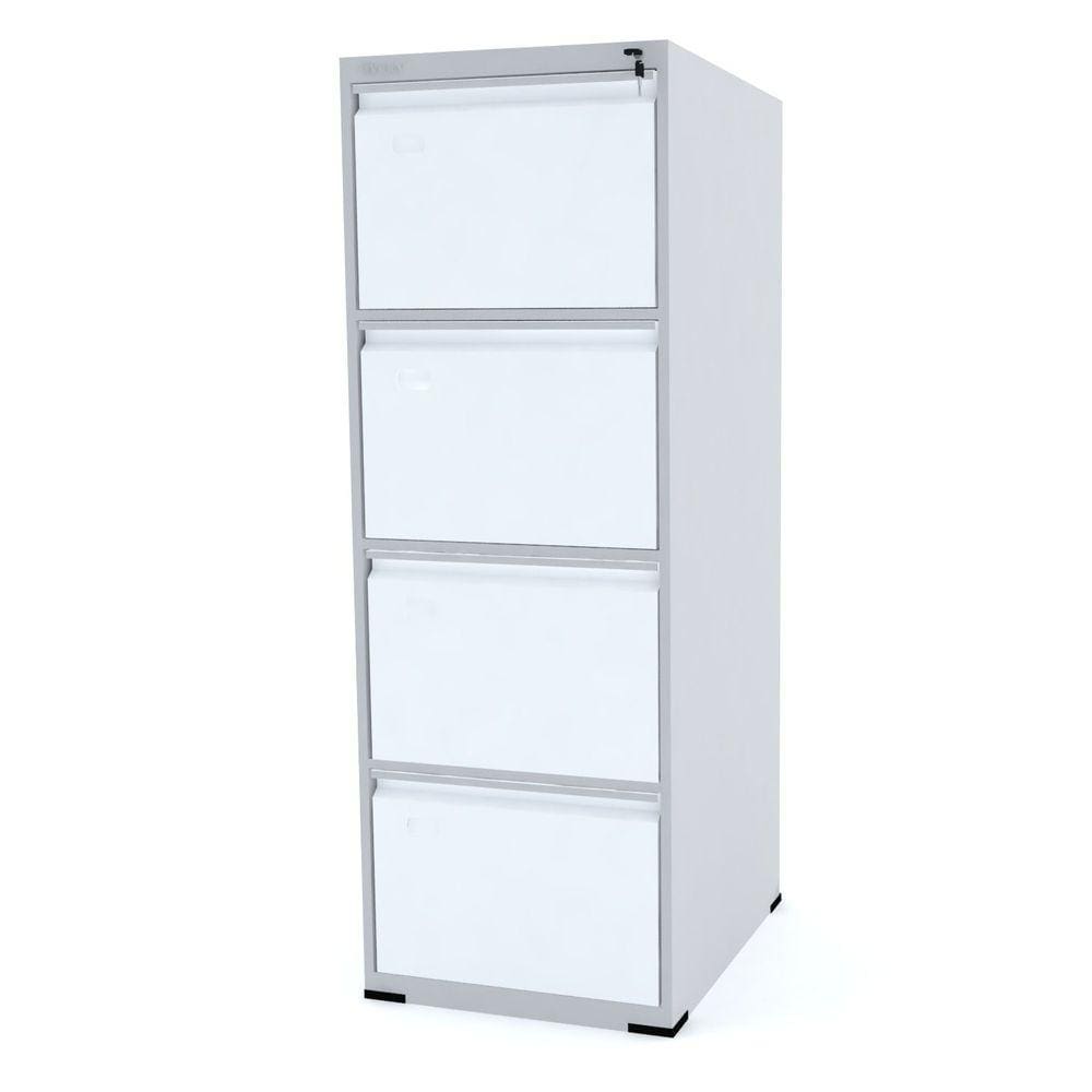 Arquivo De Aço 4 Gavetas Pandin Rptcm - Cinza/Branco