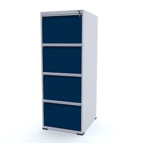Arquivo De Aço 4 Gavetas Pandin Rptcm - Cinza/Azul Del Rey