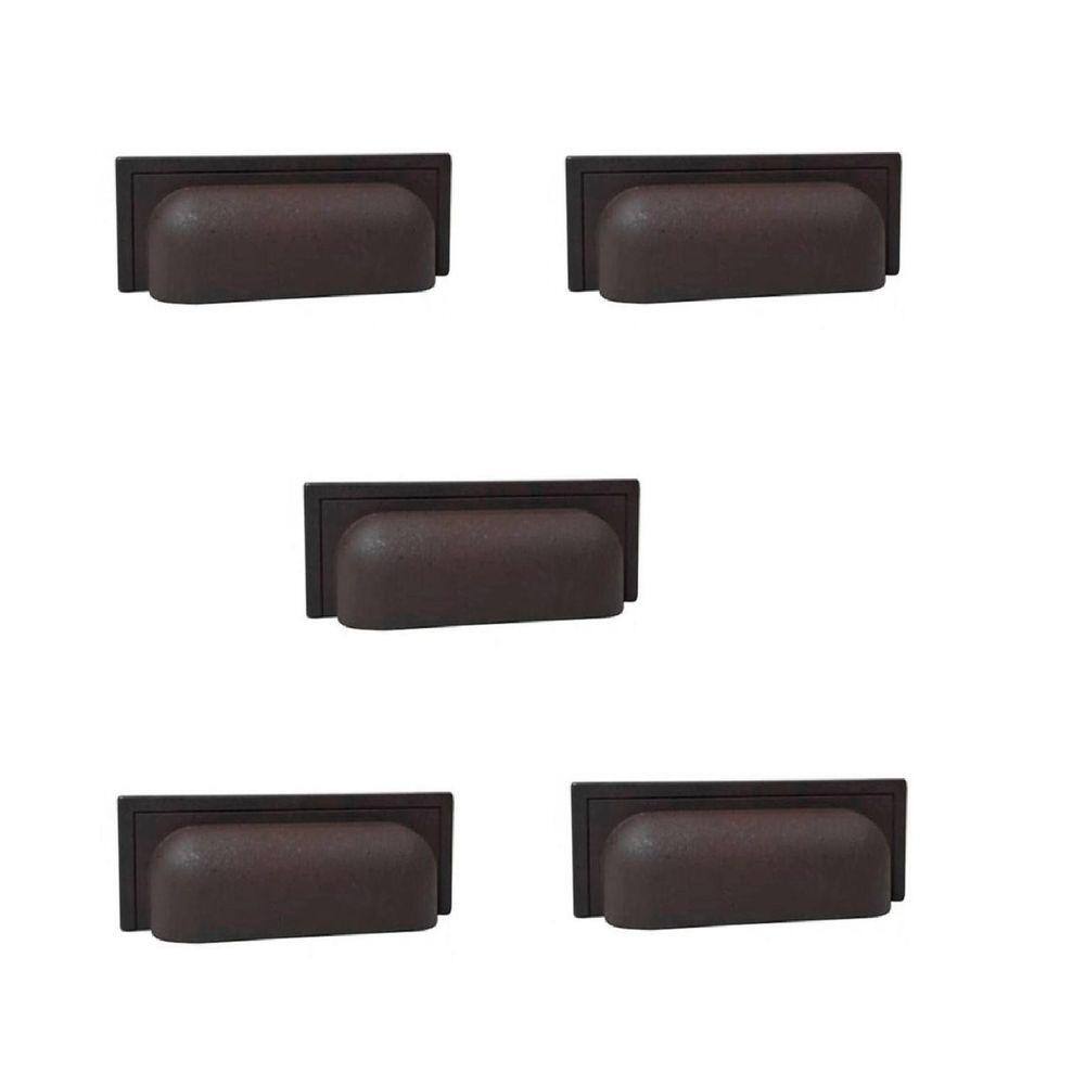 Kit 5 Puxador Plymouth Zen Vecchio Metallo Concha 80Mm