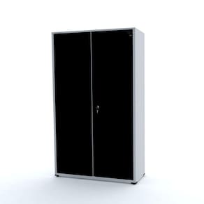 Armário De Aço 2 Portas 200X118x40 Pandin Ap403sl - Cinza/Preto