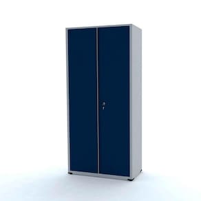Armário De Aço 2 Portas 162X75x40 Pandin Ap408sl - Cinza/Azul Del Rey