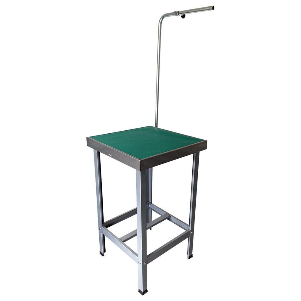 Mesa de Banho e Tosa Inox  AlcaPet 55X55 cm Verde APIS-11P