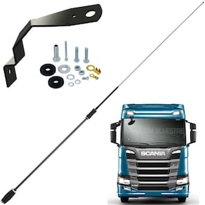 Antena Px Bobinada Black Argentina B-2006p Suporte Dianteiro Carona Scania Parafusos