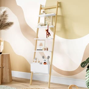 Estante Escada Decorativa Sambalelê Branco/Marrom