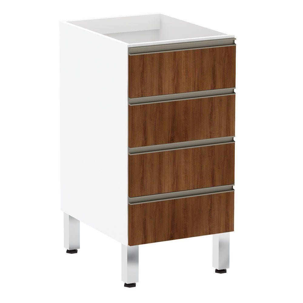 Balcão Sem Tampo 40cm Branco Com