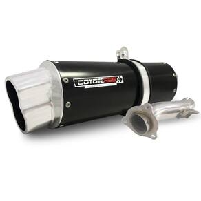 Escape / Ponteira Coyote RS5 Boca 8 Alumínio Oval - CB 500 F / R / X ano 2014 até 2019 - Honda