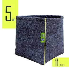 5 X Weedpot Pro Vaso Feltro Estruturado 11 L - Weedstock