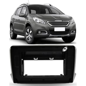 Moldura Painel 2 Din 10" Polegadas Peugeot 2008 2015 em Diante