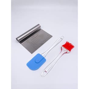 Kit Espátula Para Dividir Massas Com Régua Medidora e Conjunto de Espátula e Pincel De Silicone