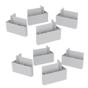 Kit Pé Plástico 4Dir-4Esq (8 Und) Branco Pé U 50 x 40 x 100 - Henn