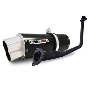 Escape / Ponteira Coyote RS5 Boca 8 Aluminio Oval - Strada CBX 200 ano 1998 até 2002 - Honda