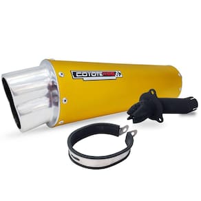 Escape / Ponteira Coyote RS5 Boca 8 Alumínio Oval - Dourado - CB 250 Twister ano 2016 em Diante - Honda