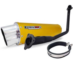 Escape / Ponteira Coyote RS5 Boca 8 Alumínio Oval - Dourado - CBX 200 Strada - Honda