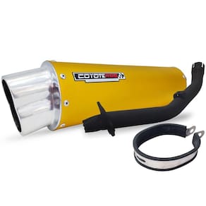 Escape / Ponteira Coyote RS5 Boca 8 Alumínio Oval - Dourado - Tornado 250 XR - Honda
