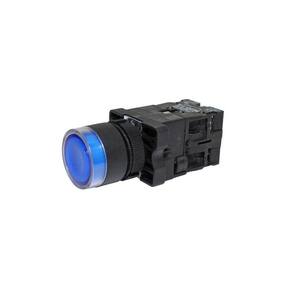 Botão De Comando 22Mm Iluminado 24V Azul P20Ig - Metaltex