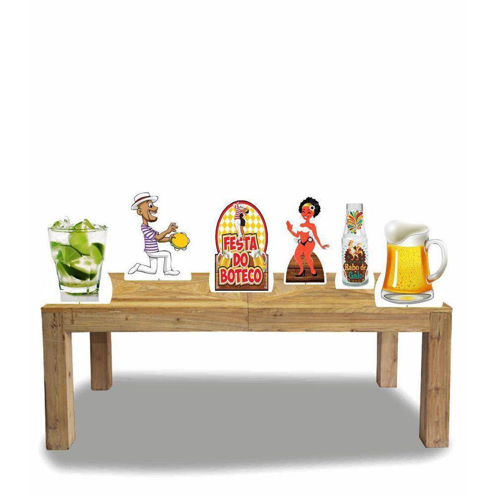 Kit Display De Mesa Festa Boteco 6 Totem 22Cm