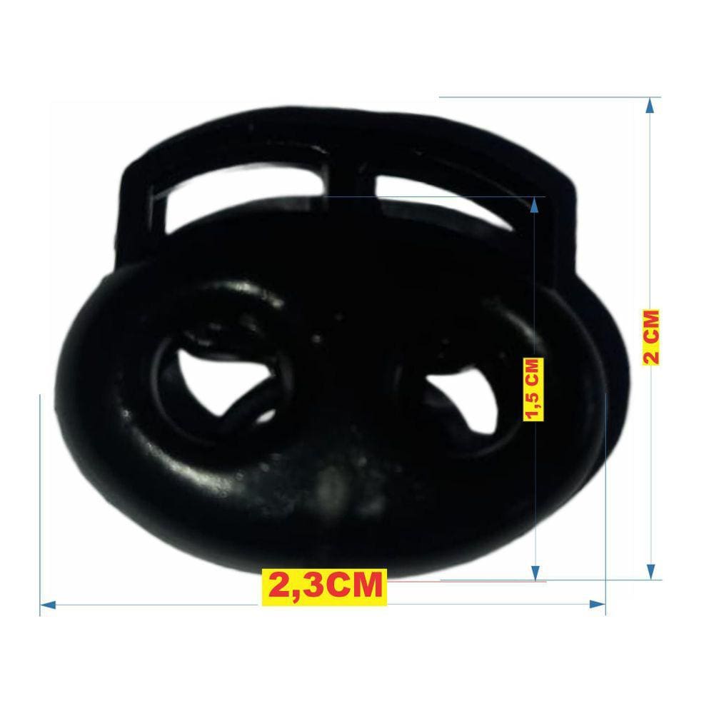 100 Regulador Focinho De Porco Furo Elástico Cordão Ponteira