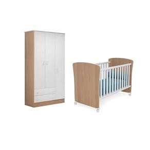 Jogo de Quarto Infantil Completo Nuvem com Guarda Roupa 4 Portas, Cômoda 1  Porta e Berço Branco - Phoenix Baby - Móveis para Quarto - Magazine Luiza