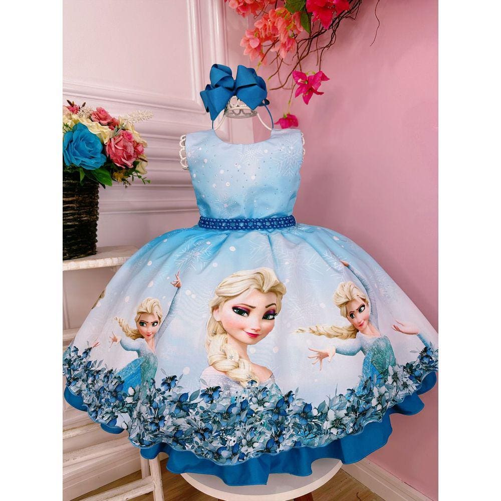 Vestido de Luxo Princesa Elsa - Frozen