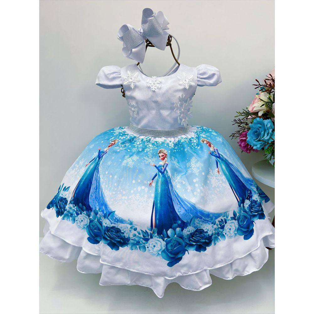 Vestido Temático Ana e Elsa Frozen