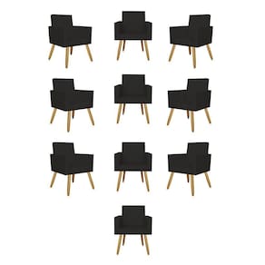 Kit 10 Poltronas Decorativa Cadeira Escritório